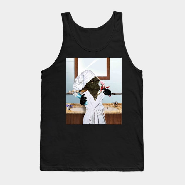 Goblin Brushing Teeth Tank Top by Random Galaxy